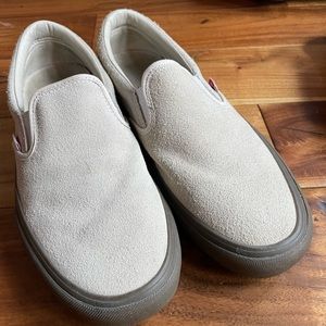 Vans suede slip ons